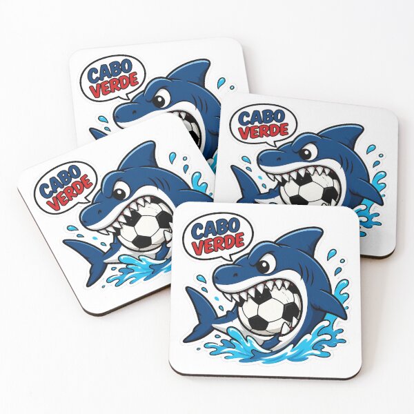 Item preview, Cape Verde Blue Shark Soccer Ball Cartoon Sticker - Type A designed and sold by Jack n' Sally's.