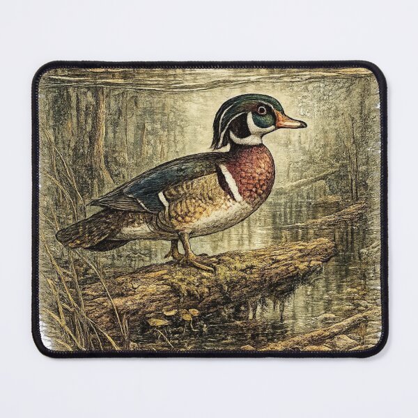 Item preview, Wood Duck Forest Pond designed and sold by KrungiT Design .