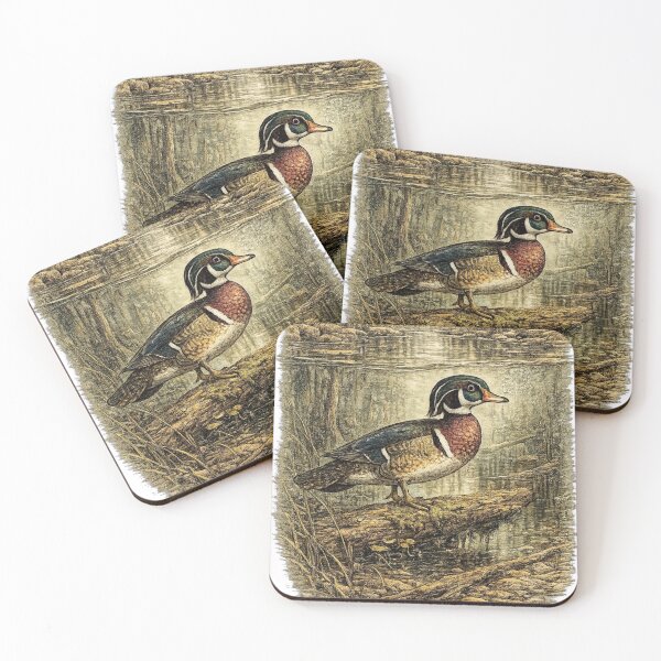 Item preview, Wood Duck Forest Pond designed and sold by KrungiT Design .