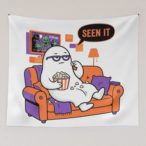 Item preview, Seen It Ghost Watching TV designed and sold by amberwathen.