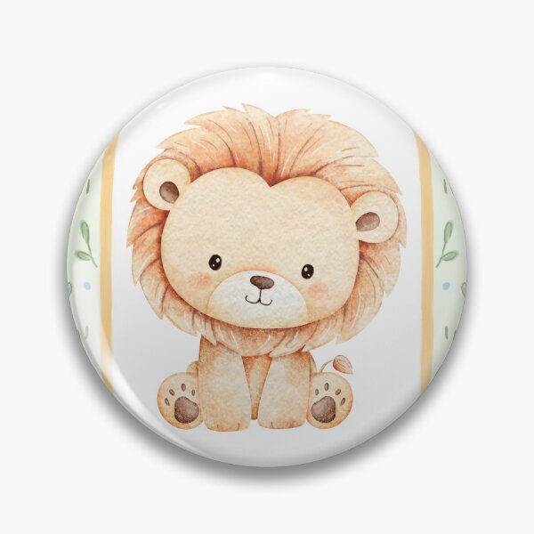 Item preview, Cute Lion in Leafy Green Frame designed and sold by TeeGeeTees.