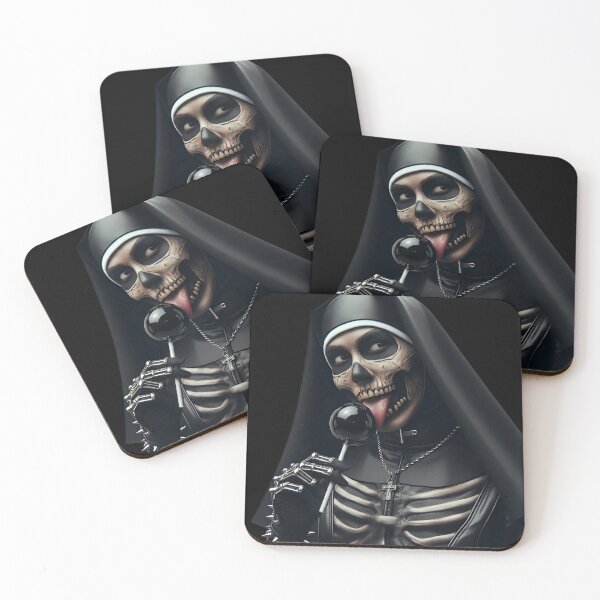 Item preview, Nun With Skull Makeup Lollipop designed and sold by Voodoo Store Paranormal Collections.