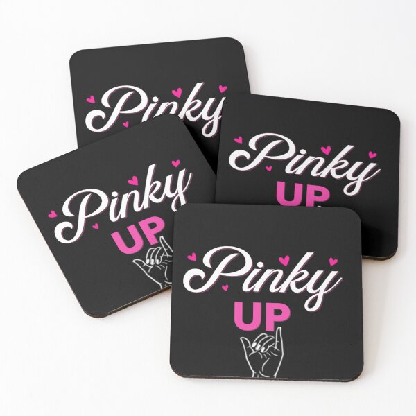 Item preview, Pinky Up Cute Pink Hearts Hand Sign Shaka Typography Aesthetic Graphic designed and sold by Daisy Grimes.
