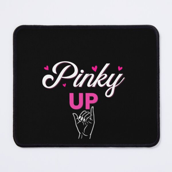 Item preview, Pinky Up Cute Pink Hearts Hand Sign Shaka Typography Aesthetic Graphic designed and sold by Daisy Grimes.