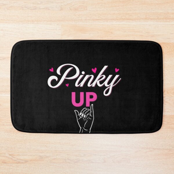 Item preview, Pinky Up Cute Pink Hearts Hand Sign Shaka Typography Aesthetic Graphic designed and sold by Daisy Grimes.