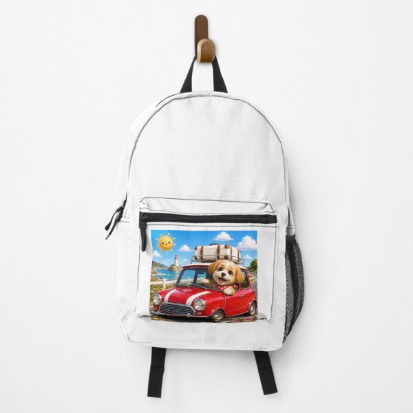 Item preview, Little puppy road trip in classic car designed and sold by QuirkNest Studio .