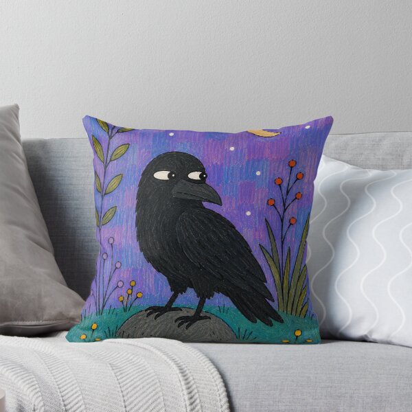 Item preview, Cute Raven Shirt | Cartoon Raven Graphic Tee for Bird Lovers designed and sold by SleepyLlamaClothes.