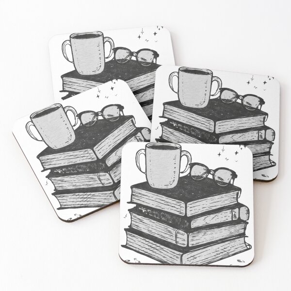 Item preview, Cozy Book Stack with Coffee Mug designed and sold by Echo_Design.