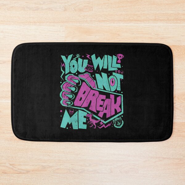 Item preview, You Will Not Break Me Motivational Distressed Retro Dinosaur Typography Art designed and sold by Daisy Grimes.