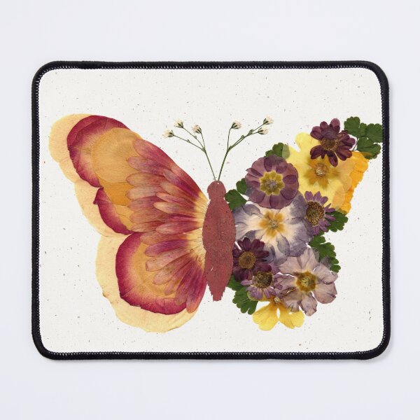 Item preview, Botanical Butterfly Pressed Flower Art designed and sold by JingsFlowerArt.