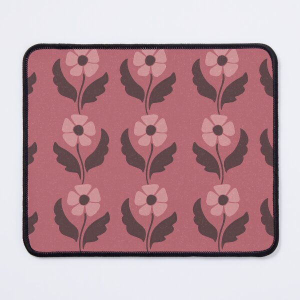 Item preview, Large Retro Rose Pink Floral Scandinavian Folk Repeat Pattern designed and sold by DColourMuse.