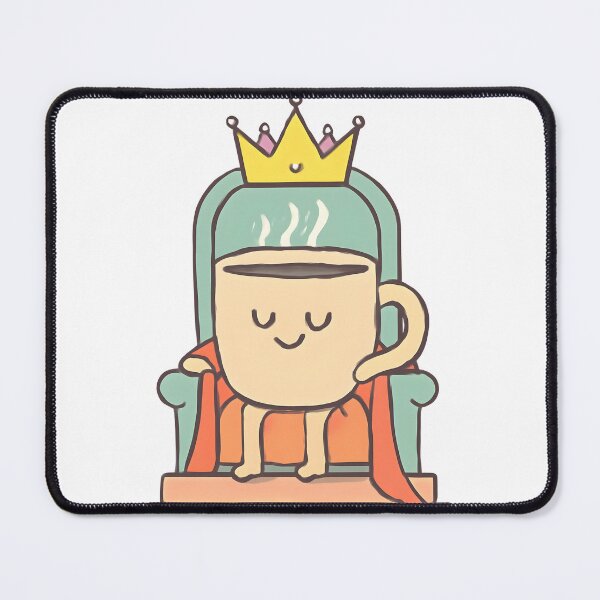 Item preview, Coffee King Kawaii Mug on Throne T-Shirt | Cute Coffee Lover Royal Design Gift designed and sold by KAM-KAM-STORE.