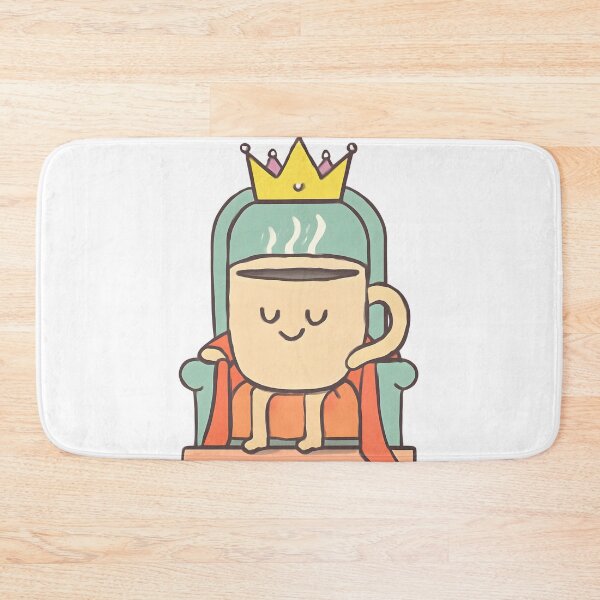 Item preview, Coffee King Kawaii Mug on Throne T-Shirt | Cute Coffee Lover Royal Design Gift designed and sold by KAM-KAM-STORE.
