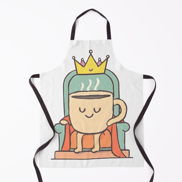 Item preview, Coffee King Kawaii Mug on Throne T-Shirt | Cute Coffee Lover Royal Design Gift designed and sold by KAM-KAM-STORE.