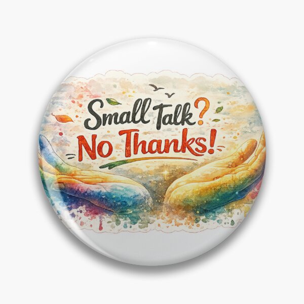 Item preview, Small Talk? No Thanks | Introvert Rainbow Watercolor Sticker designed and sold by Genzfirevibes.