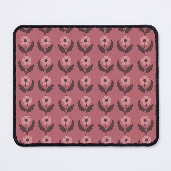 Item preview, Medium Retro Rose Pink Floral Scandinavian Folk Repeat Pattern designed and sold by DColourMuse.
