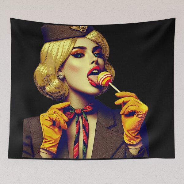 Item preview, Stewardess With Lollipop Vintage Style designed and sold by Voodoo Store Paranormal Collections.