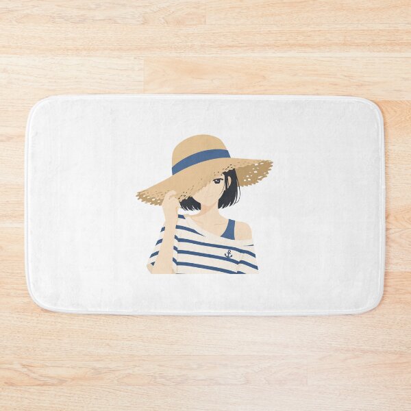 Item preview, Straw Hat Girl — Summer Aesthetic Japanese Illustration Tee designed and sold by medicalkinoko.