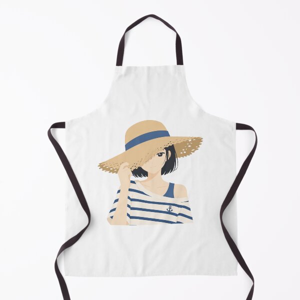 Item preview, Straw Hat Girl — Summer Aesthetic Japanese Illustration Tee designed and sold by medicalkinoko.