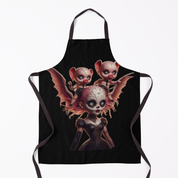 Item preview, Bat Winged Gothic Doll with Creepy Cute Pig Babies designed and sold by LujziWorld.