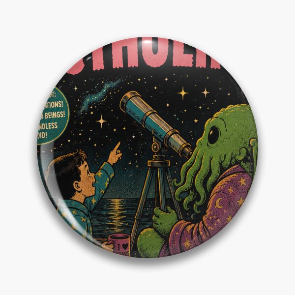Item preview, Stargazing with Cthulhu – Vintage Cosmic Horror Children's Book Illustration designed and sold by obstinator.