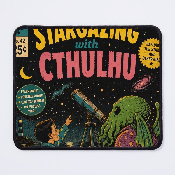 Item preview, Stargazing with Cthulhu – Vintage Cosmic Horror Children's Book Illustration designed and sold by obstinator.