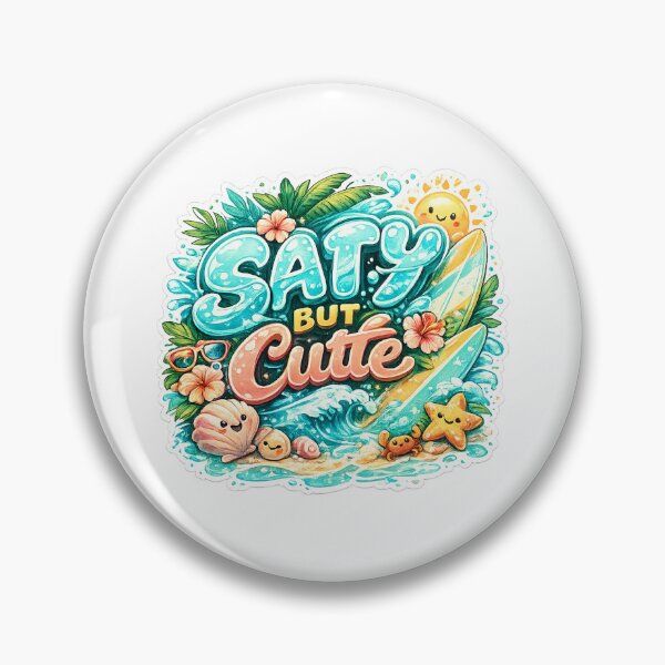 Item preview, Salty But Cute – Tropical Beach Summer Aesthetic Sticker designed and sold by Tk-Arts200.