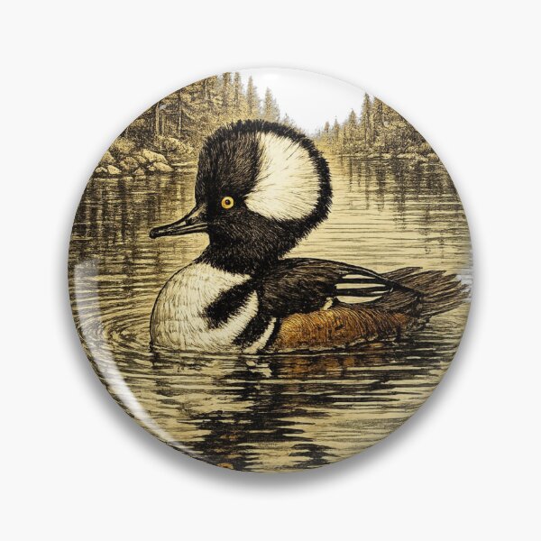Item preview, Hooded Merganser River Watch designed and sold by KrungiT Design .