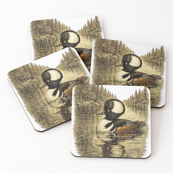 Item preview, Hooded Merganser River Watch designed and sold by KrungiT Design .