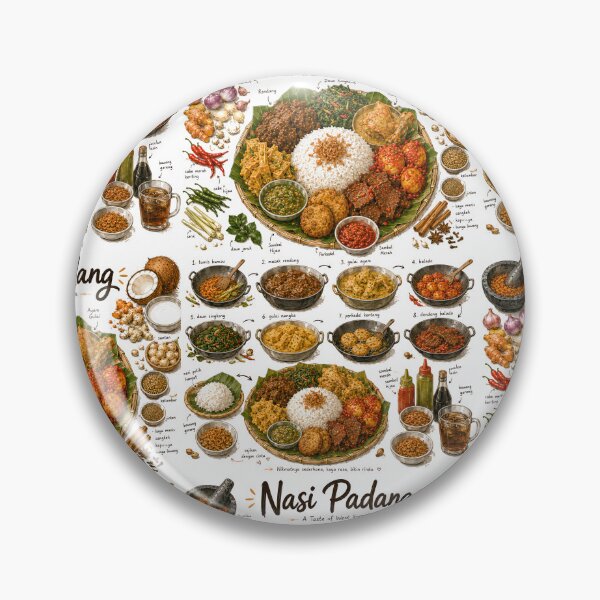 Item preview, Nasi Padang Recipe Shirt – Hand-Drawn Italian Pasta Cooking Diagram Tee, Minimalist Food Illustration designed and sold by fishnsteve.
