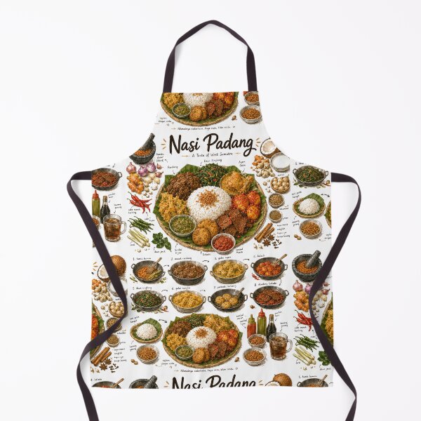 Item preview, Nasi Padang Recipe Shirt – Hand-Drawn Italian Pasta Cooking Diagram Tee, Minimalist Food Illustration designed and sold by fishnsteve.