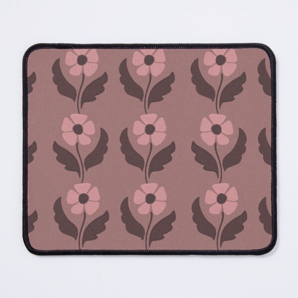 Item preview, Large Retro Dusty Mauve Floral Scandinavian Folk Botanical Pattern designed and sold by DColourMuse.