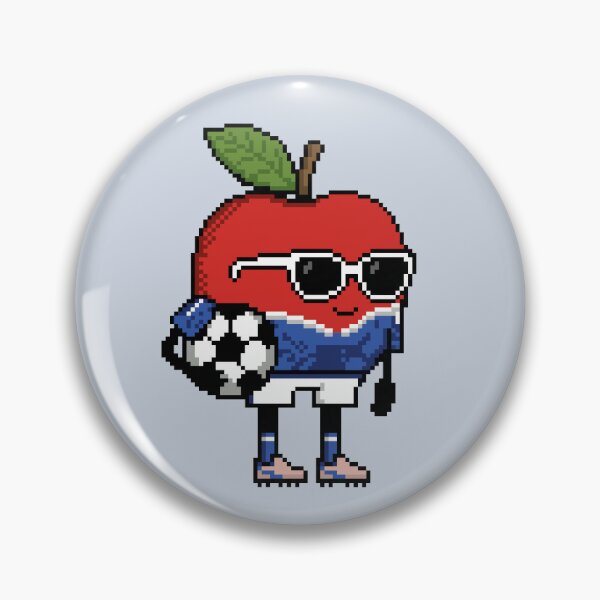Item preview, Apple Pixel in a Soccer Uniform 6 designed and sold by White Rim Mates.