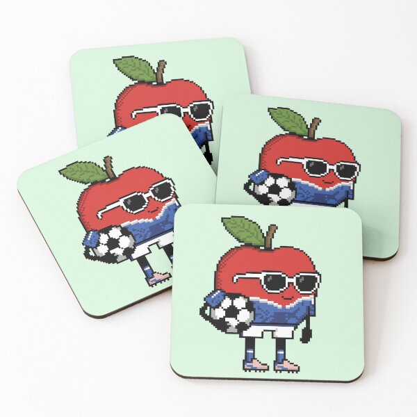 Item preview, Apple Pixel in a Soccer Uniform 6 designed and sold by White Rim Mates.