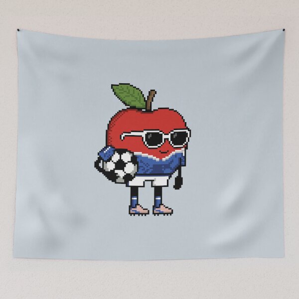 Item preview, Apple Pixel in a Soccer Uniform 6 designed and sold by White Rim Mates.