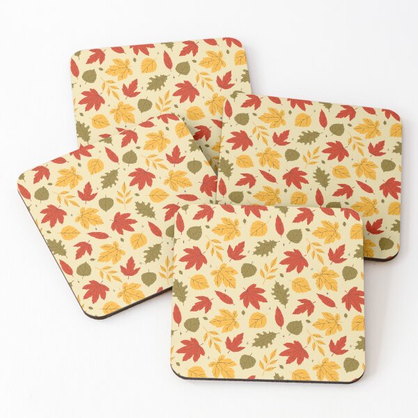 Item preview, pattern with various autumn leaves designed and sold by burbura.