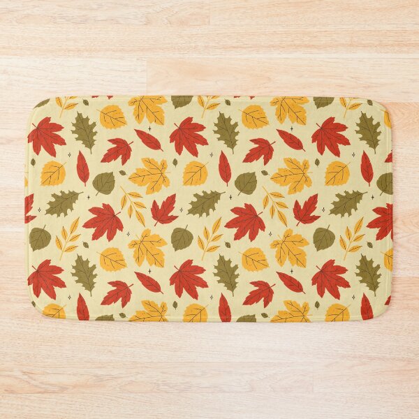 Item preview, pattern with various autumn leaves designed and sold by burbura.
