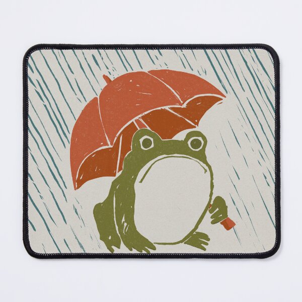 Item preview, Frog with Umbrella in the Rain designed and sold by lauragraves.