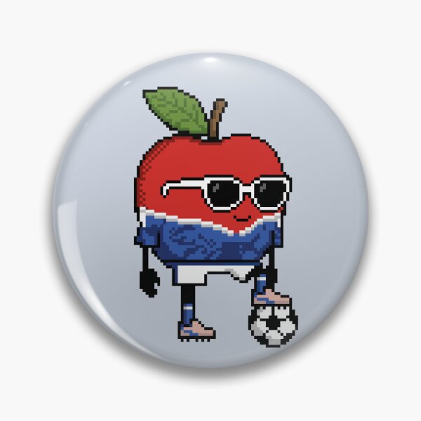 Item preview, Apple Pixel in a Soccer Uniform 7 designed and sold by White Rim Mates.