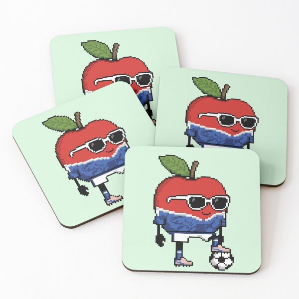 Item preview, Apple Pixel in a Soccer Uniform 7 designed and sold by White Rim Mates.