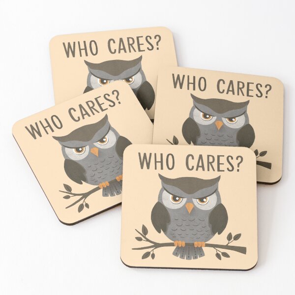 Item preview, Angry Owl - Who Cares? designed and sold by 123ks.