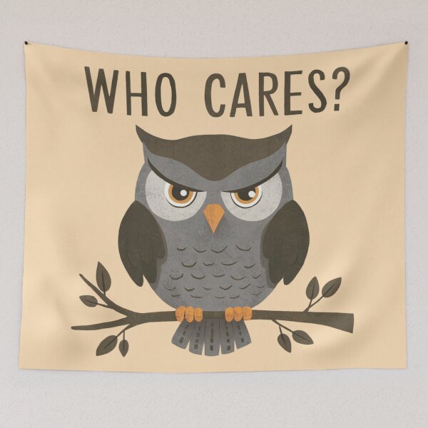 Item preview, Angry Owl - Who Cares? designed and sold by 123ks.