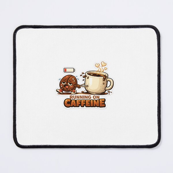 Item preview, Running On Caffeeine Funny Sticker designed and sold by BrainBuckets.