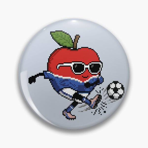 Item preview, Apple Pixel in a Soccer Uniform 8 designed and sold by White Rim Mates.