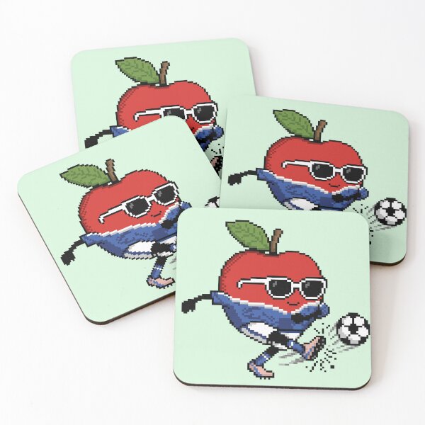 Item preview, Apple Pixel in a Soccer Uniform 8 designed and sold by White Rim Mates.