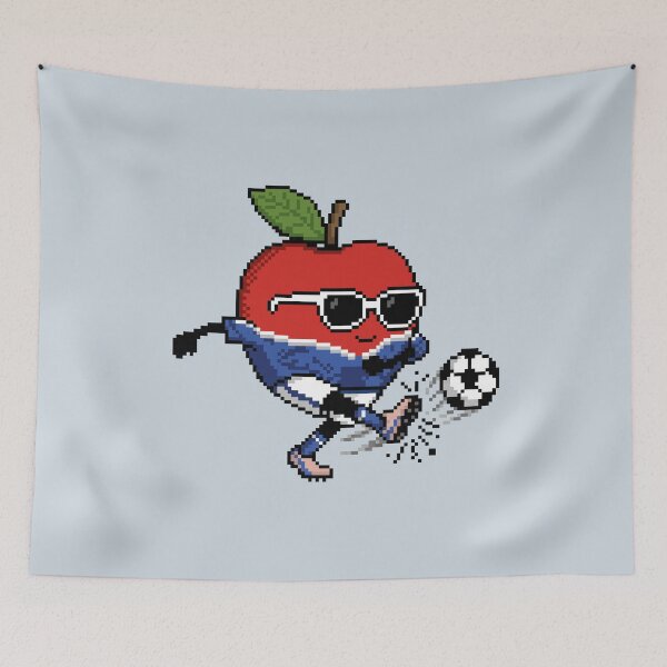 Item preview, Apple Pixel in a Soccer Uniform 8 designed and sold by White Rim Mates.