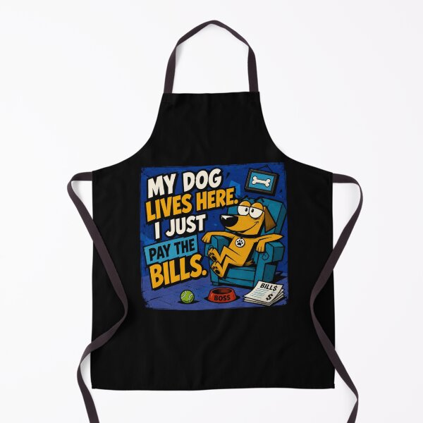 Item preview, My Dog Lives Here I Just Pay the Bills Funny Dog Lover Cartoon Shirt designed and sold by PH Creator Studio.