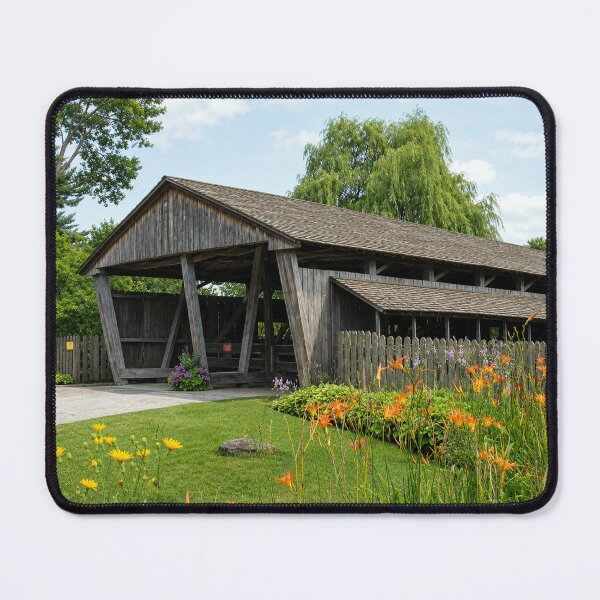 Item preview, Shelburne Farm Museum Covered Bridge in July designed and sold by gotucoveredart.