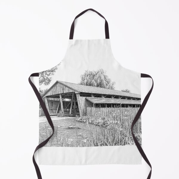 Item preview, Graphene sketch of Shelburne Farm Museum Covered Bridge designed and sold by gotucoveredart.