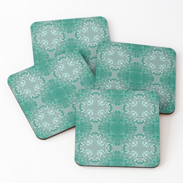 Item preview, Elegant Teal Mandala Repeating pattern or symmetrical green Marble Repeating Pattern  designed and sold by RuwaDesignArt.